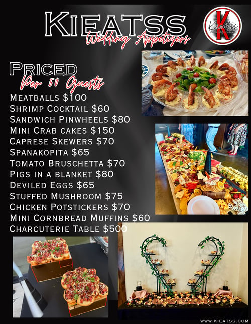 Wedding Appetizer Menu-2 Wedding Appetizer Menu-2